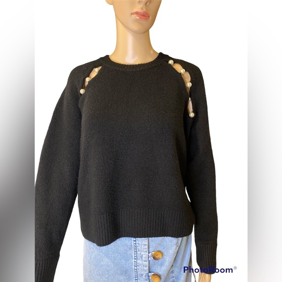 Alice + Olivia Jolynn Pearl Sweater Size S - Picture 4 of 7
